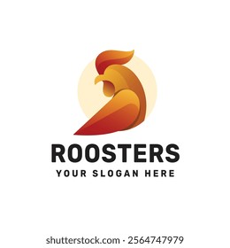 Rooster logo design vector illustration