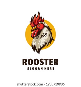 rooster logo design vector template