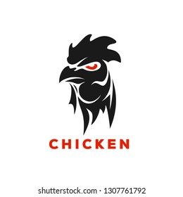 Rooster Logo Designs Concept, Chicken Head Mascot Logo Designs 