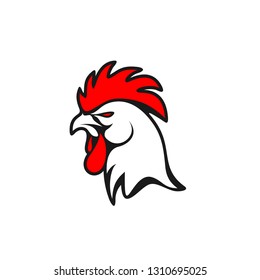 Rooster Logo Designs Template, Chicken Head Logo Designs