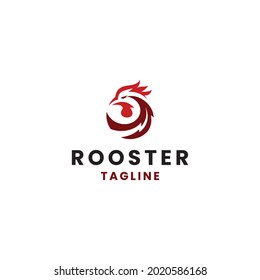 Rooster Logo Designs Template, Chicken Head Logo Designs, Vector Illustration
