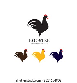 Rooster Logo Designs Template, Chicken Head Logo Designs, Vector Illustration.