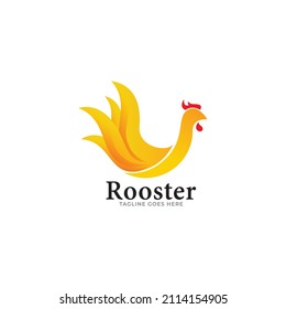 Rooster Logo Designs Template, Chicken Head Logo Designs, Vector Illustration.