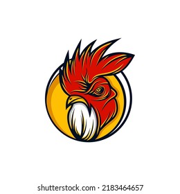 Plantilla de diseño de logotipos de gallos, diseños de logotipos para cabezas de pollo