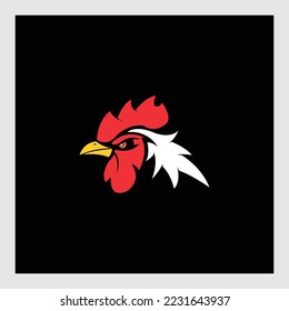 Rooster Logo Designs Template, Chicken Head Logo Designs.Head Rooster Logo Vector Template Design Illustration
