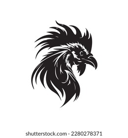 Rooster Logo Designs Template, Chicken Head Logo Designs EPS 10