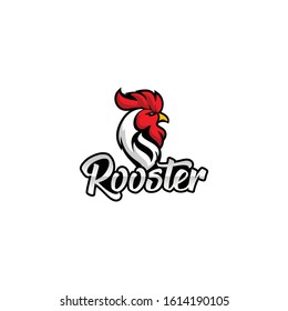 Rooster Logo Designs Template Illustration, Chicken Head Logo Design