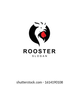 Rooster Logo Designs Template Illustration, Chicken Head Logo Design