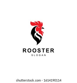 Rooster Logo Designs Template Illustration, Chicken Head Logo Design