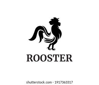 rooster logo food logo symbol  logo animal logo vecktor black