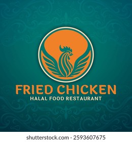 Rooster logo for freidchicken restaurant logo