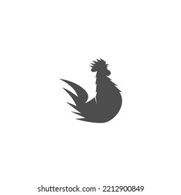 Rooster logo icon design illustration vector