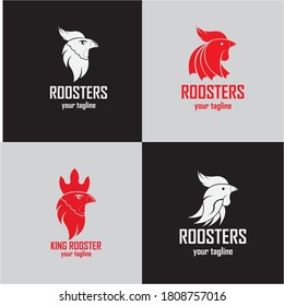 Rooster logo icon design template vector illustration
