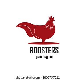 Rooster logo icon design template vector illustration
