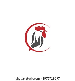 Rooster Logo Icon Design Template vector illustration