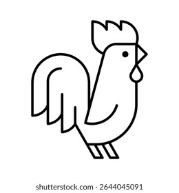 Rooster Logo. Icon design. Template elements