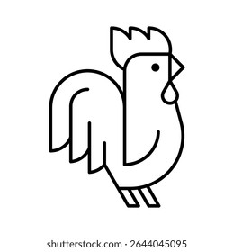 Rooster Logo. Icon design. Template elements