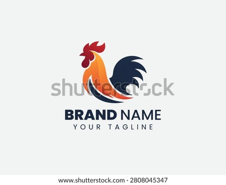 Rooster logo or icon illustration design
