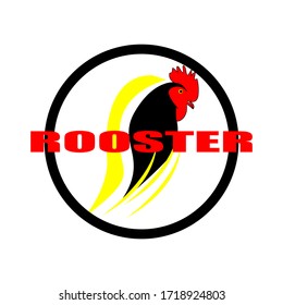 rooster logo icon on white background