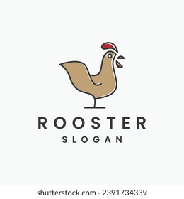 rooster logo icon Premium Vector