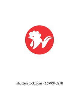 rooster logo icon vector concept