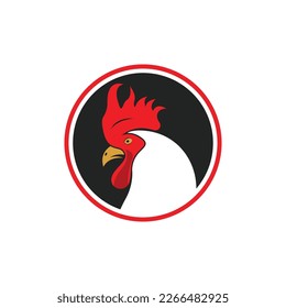 Rooster logo icon vector and symbol template design illustration