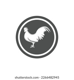 Rooster logo icon vector and symbol template design illustration