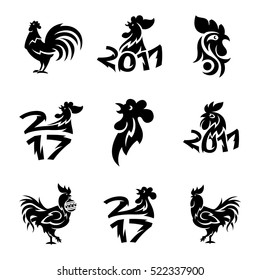 Rooster logo icons vector illustration