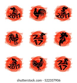 Rooster logo icons vector illustration