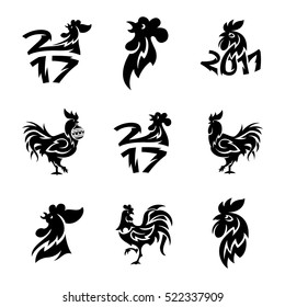 Rooster logo icons vector illustration