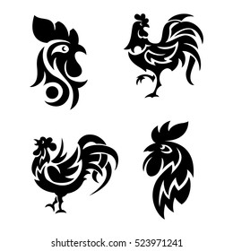 Rooster logo icons vector illustration