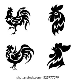 Rooster logo icons vector illustration