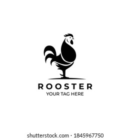 rooster logo illustration black color design