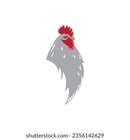 vector de diseño de la ilustración del logotipo de rooster