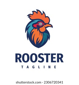 Rooster logo illustration template design