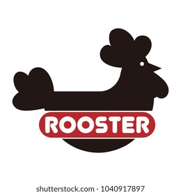 Rooster logo label