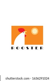Rooster logo on a white background
