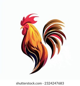 rooster logo on a white background