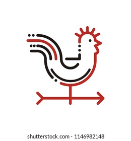 rooster logo with outline