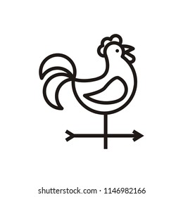 rooster logo with outline
