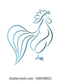 Rooster logo. Symbol of 2017
