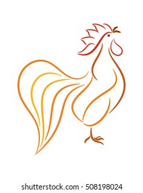 Rooster logo. Symbol of 2017