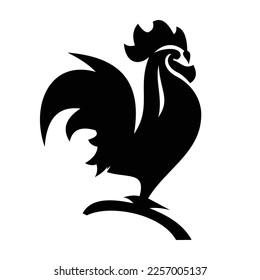 Rooster logo symbol design illustration. Clean modern logo mark design template. Illustration for personal or commercial business branding.