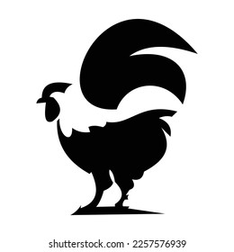Rooster logo symbol design illustration. Clean modern logo mark design template. Illustration for personal or commercial business branding.