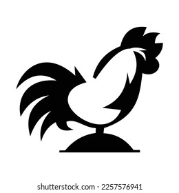 Rooster logo symbol design illustration. Clean modern logo mark design template. Illustration for personal or commercial business branding.