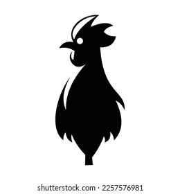 Rooster logo symbol design illustration. Clean modern logo mark design template. Illustration for personal or commercial business branding.