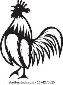 Rooster Logo Template Design Vector