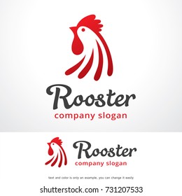 Rooster Logo Template Design Vector, Emblem, Design Concept, Creative Symbol, Icon