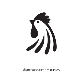 Rooster Logo Template Design Vector, Emblem, Design Concept, Creative Symbol, Icon
