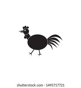 Rooster logo template icon design